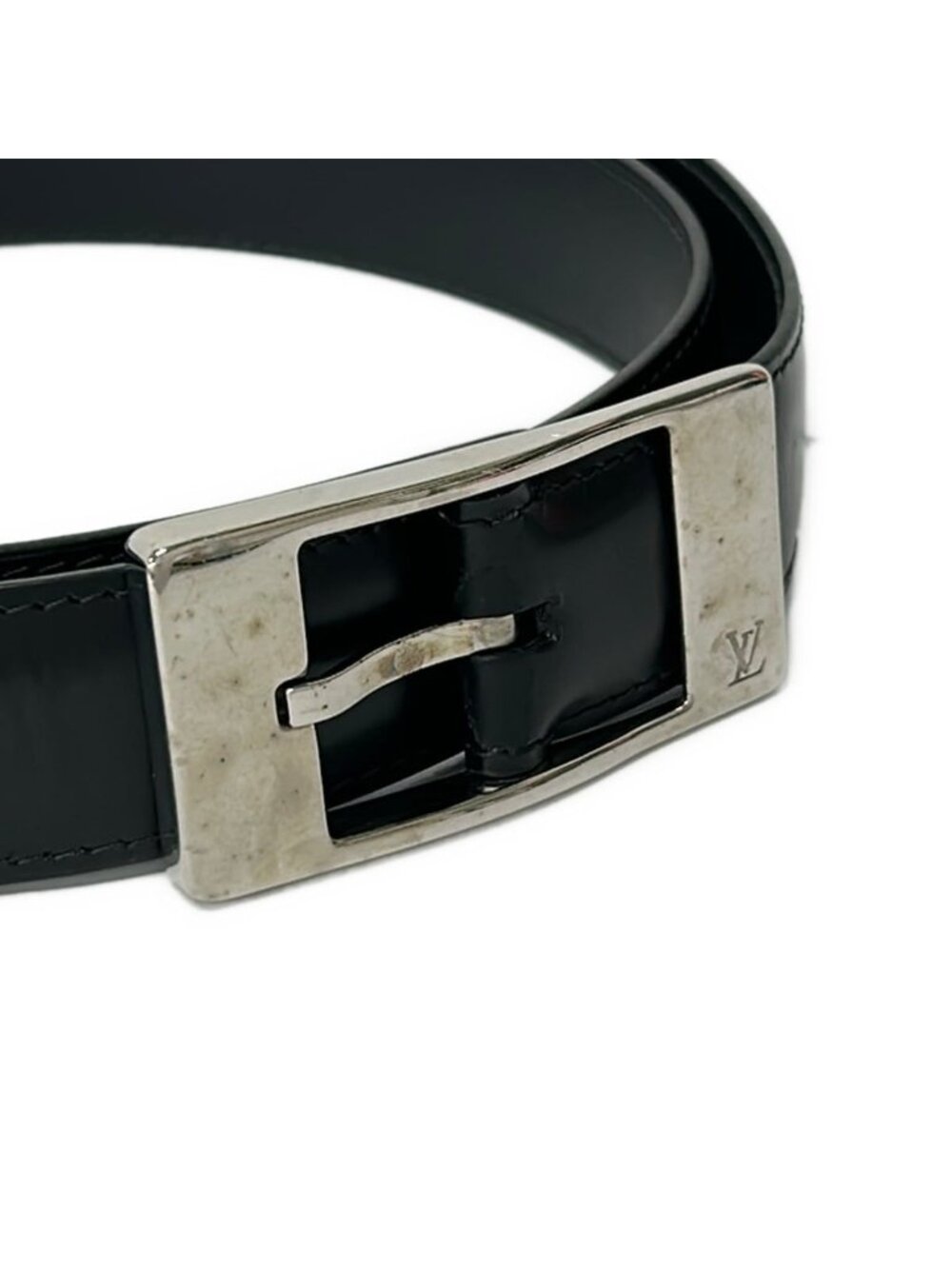 ★SOLD★ Louis Vuitton Belt Ceinture Mirage 30 Black Silver Leather - Picture 3 of 8